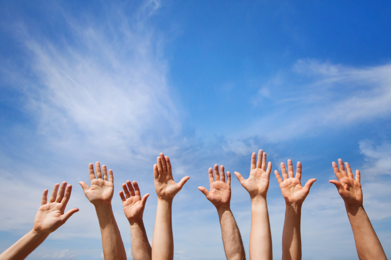 volunteer hands